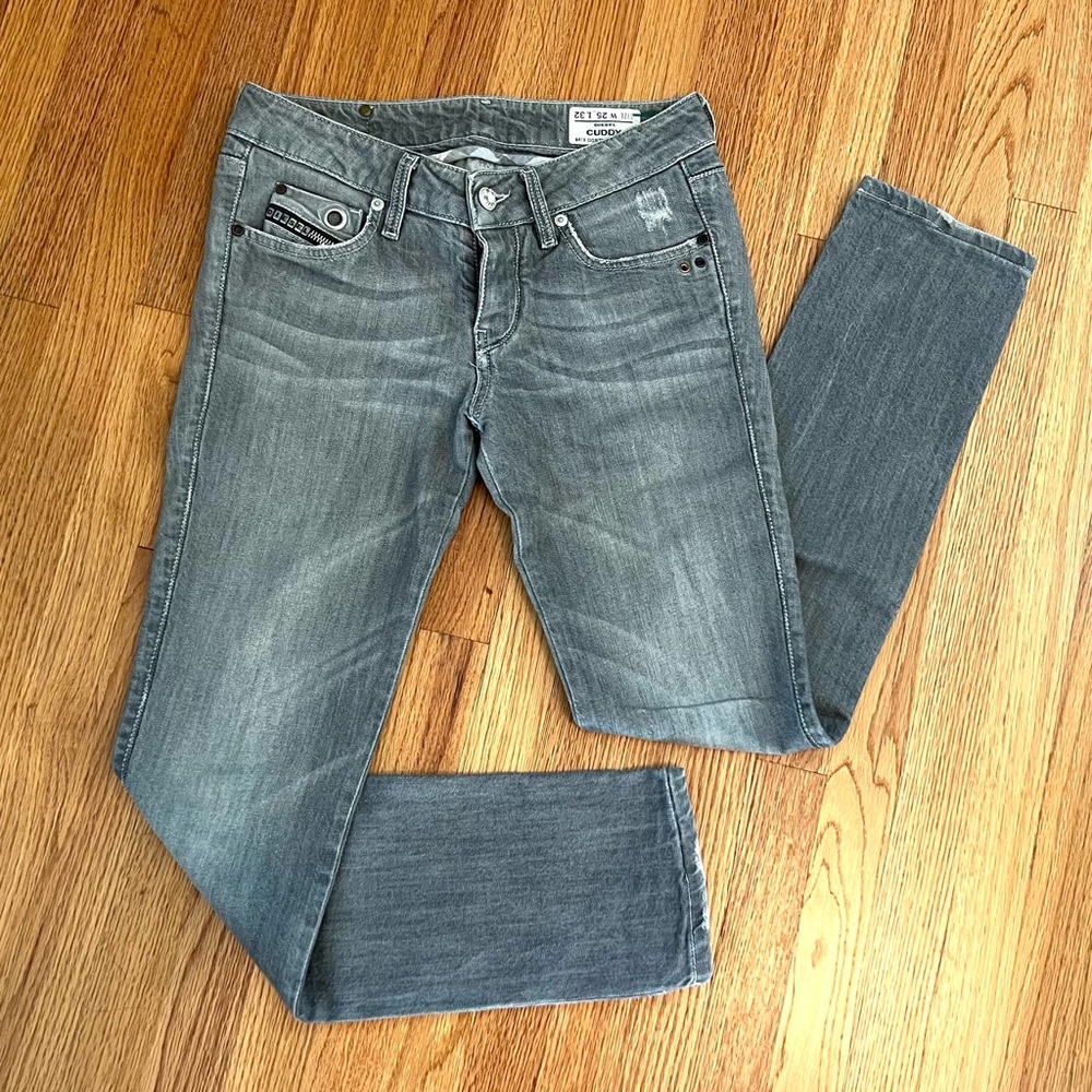 Diesel Cuddy 8TN Women’s slim fit skinny leg gray denim jeans Size 25